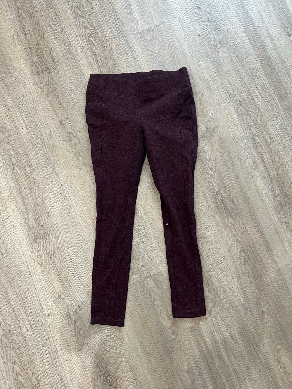 LOFT Petites Ponte Leggings in Deep Burgundy